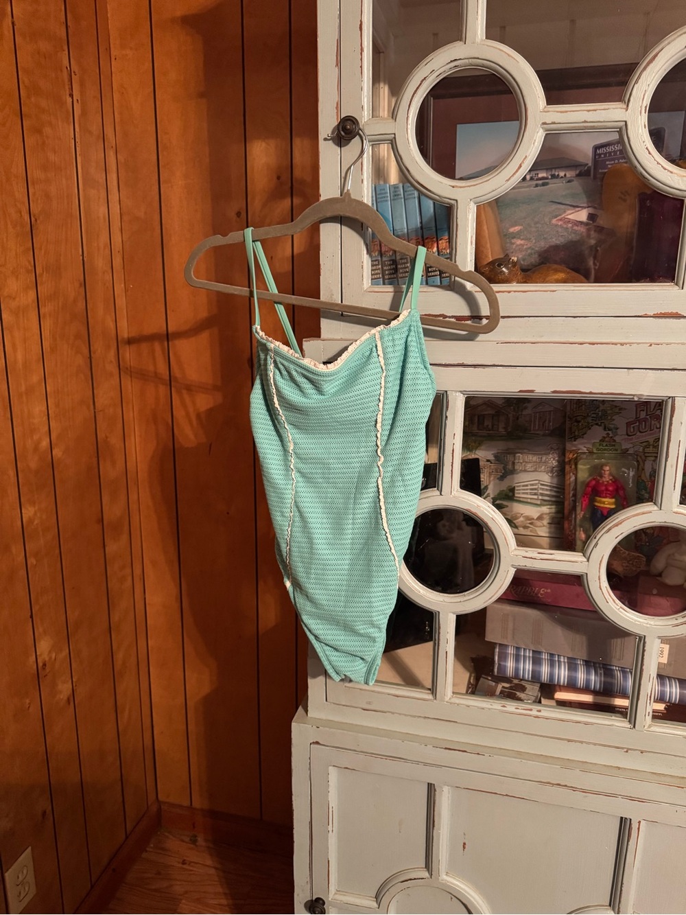 Women's Mint Green Ribbed One-Piece Bathing Suit Size XS 0 / 2 NWT B12